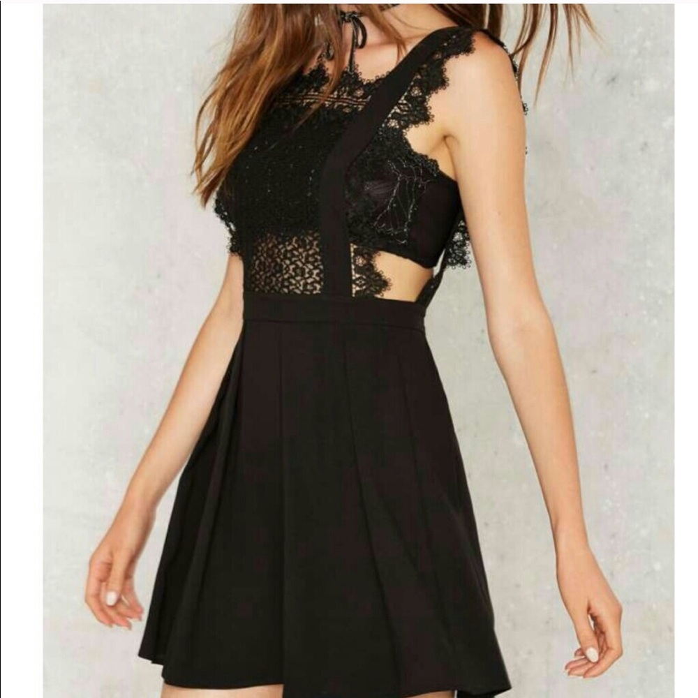 Black Lace NastyGal Dress